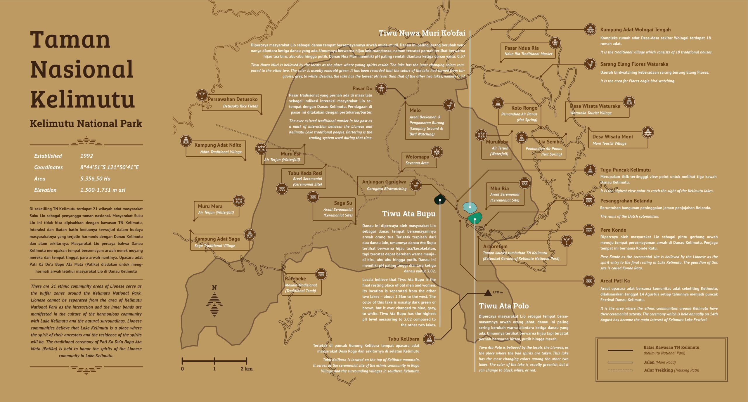 Peta Taman Nasional Taman Nasional Kelimutu