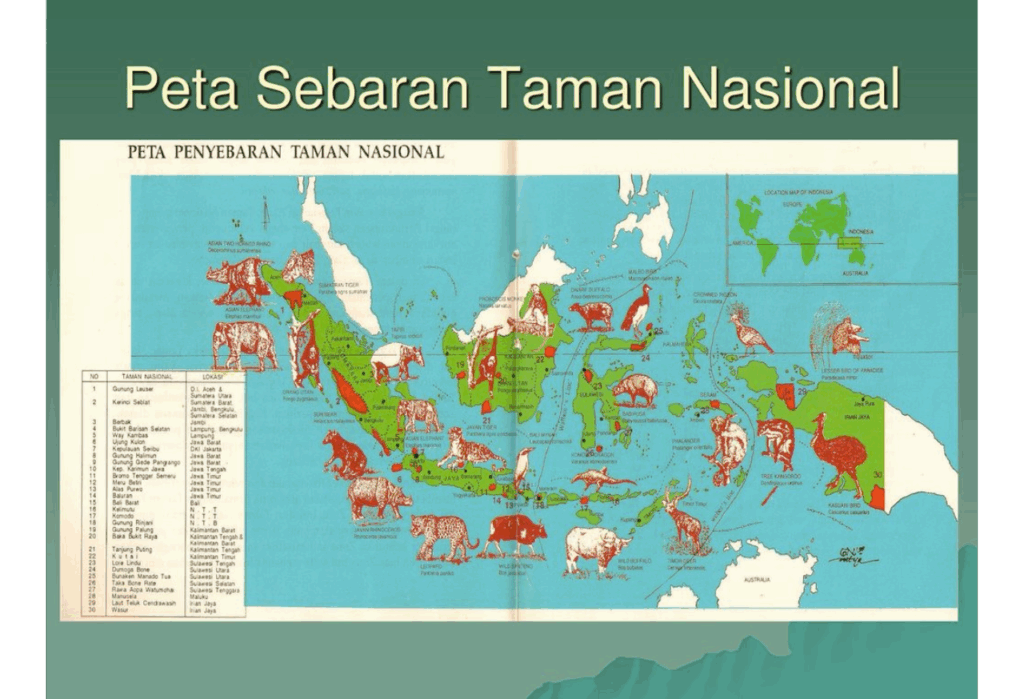 peta taman nasional